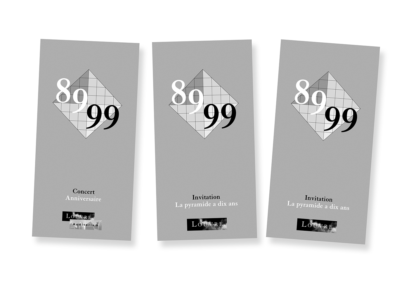 Logo 10 ans de la pyramide du Louvre