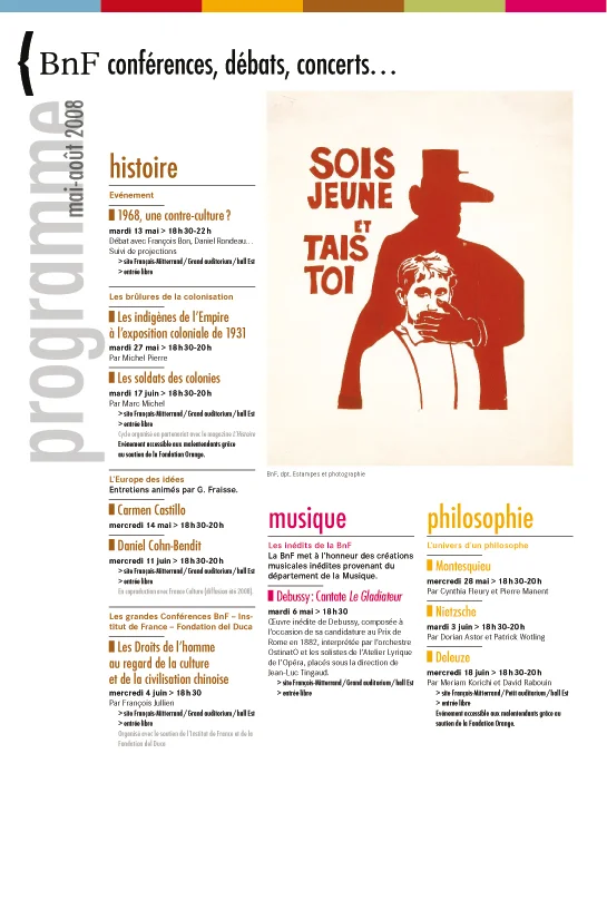Programmes trimestriels de la Bibliothèque Nationale de France