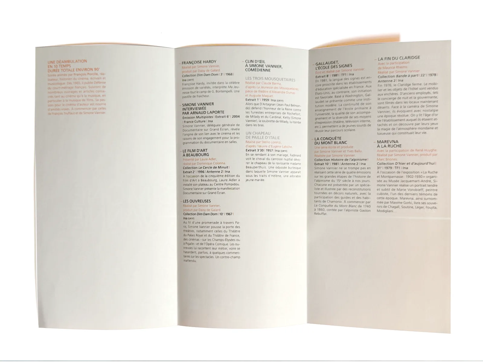 Principe de série brochures Hommages