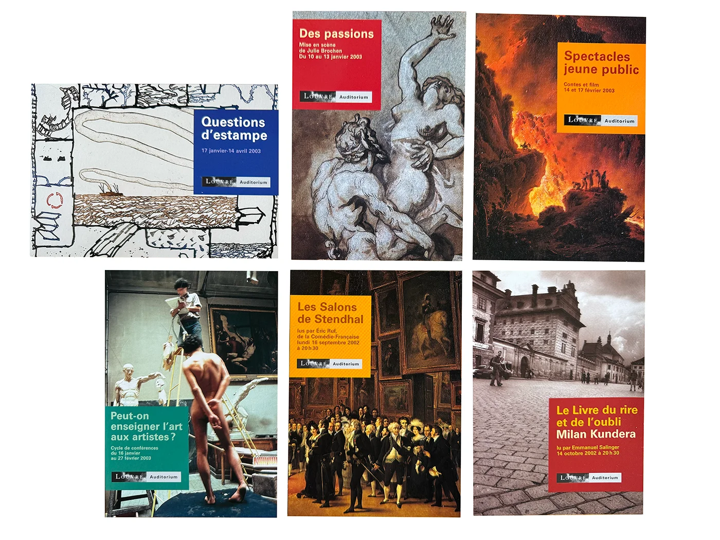 Séries de cartes postales pour l'auditorium du Louvre