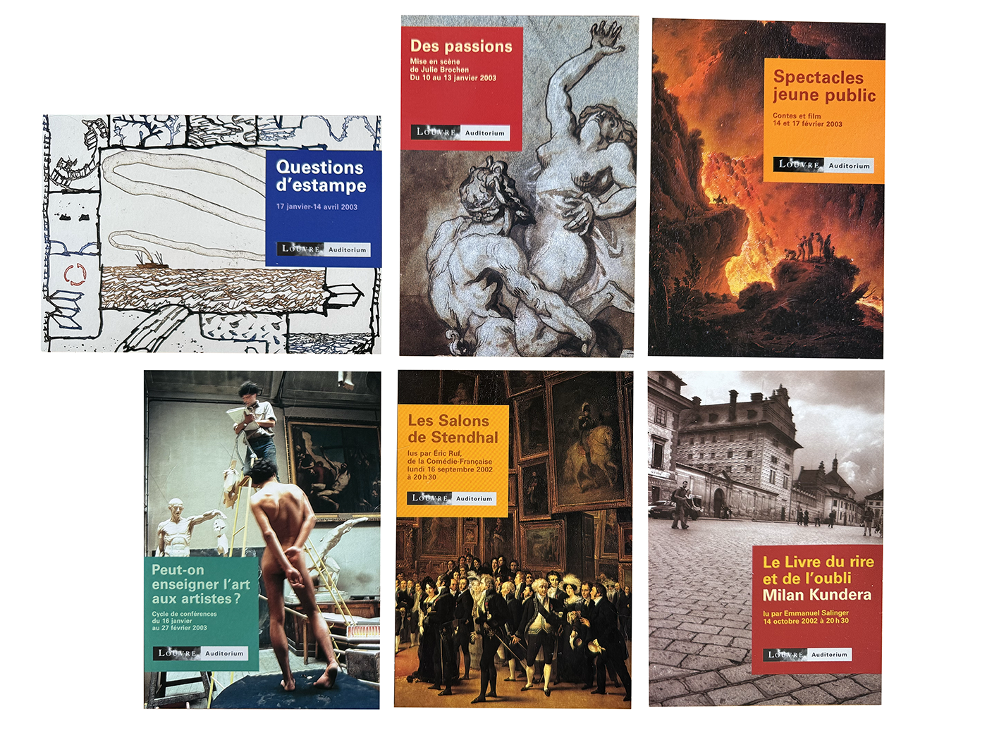 Séries de cartes postales pour l'auditorium du Louvre