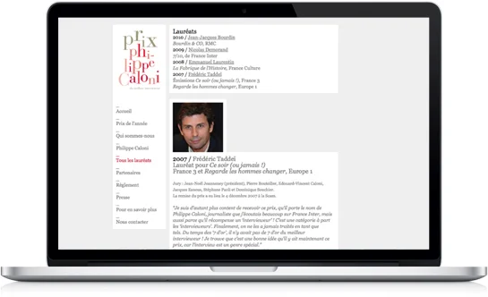 PRIX PHILIPPE CALONI | WEB