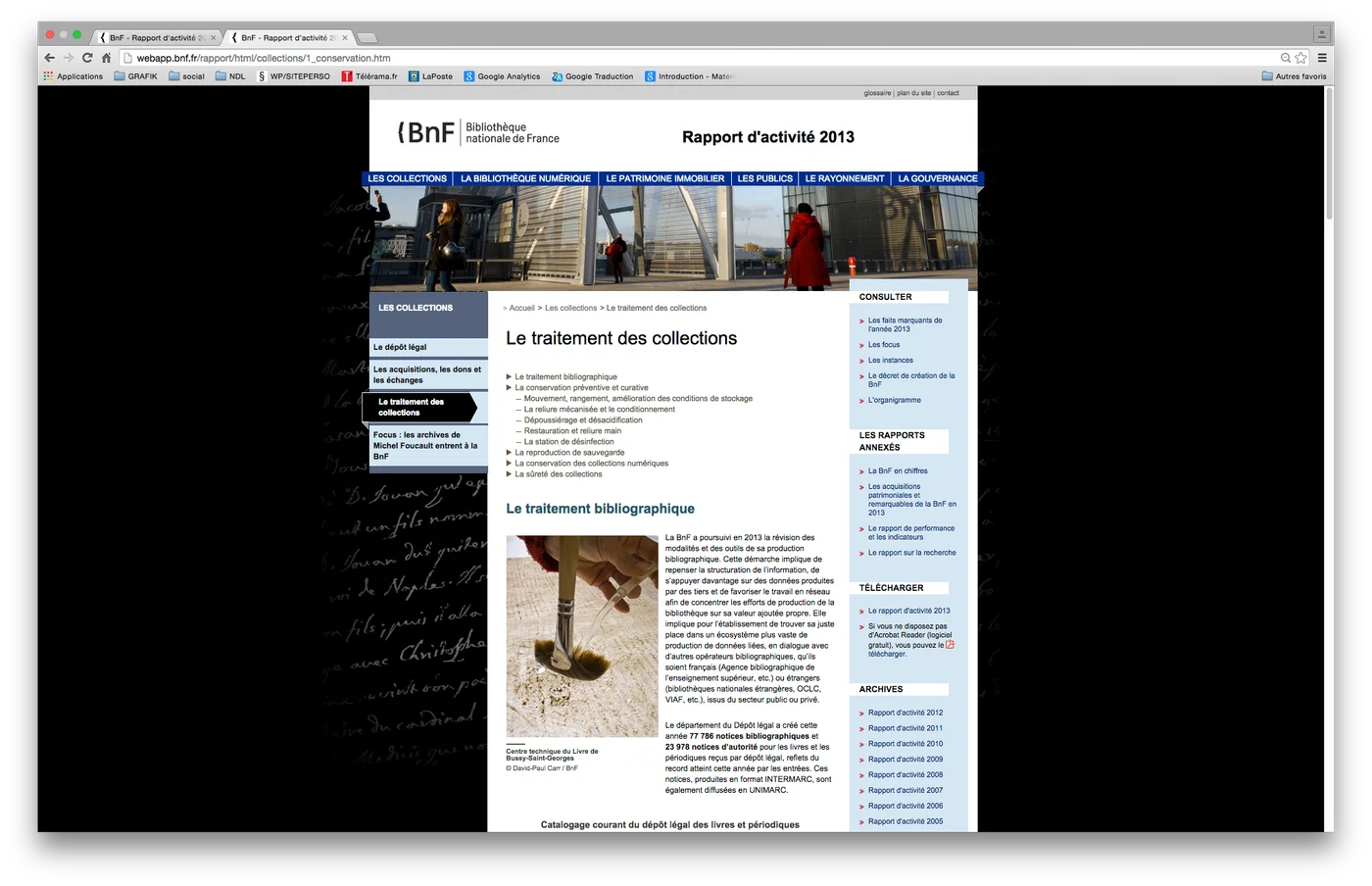 Refonte du site de diffusion des rapports d'activité