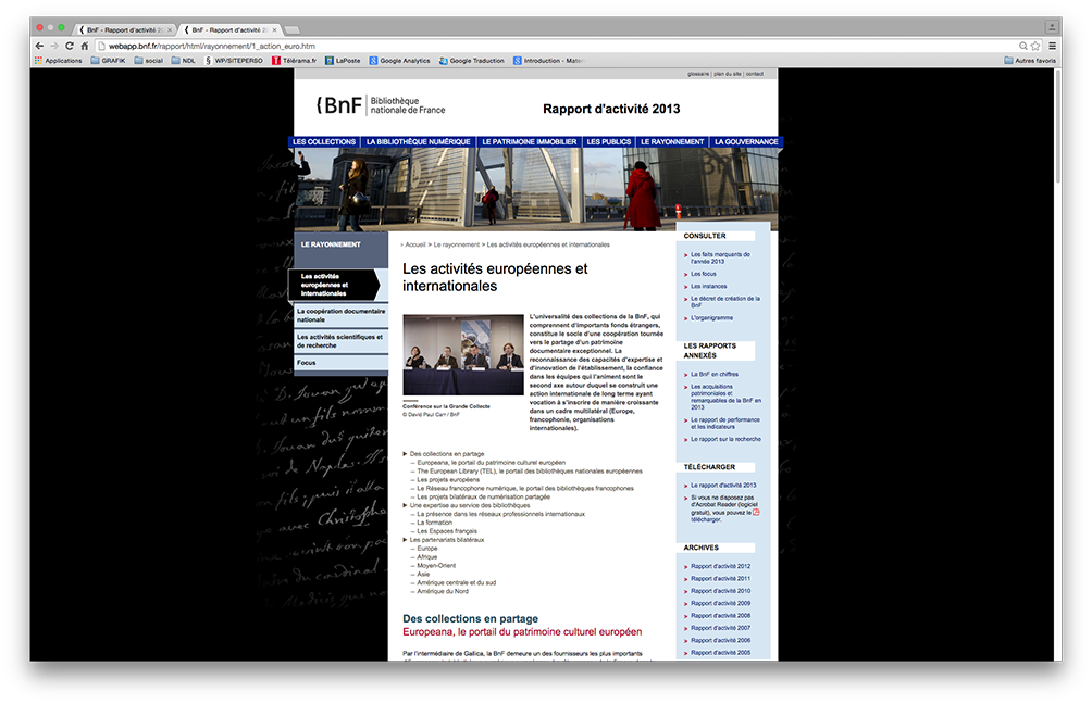 Refonte du site de diffusion des rapports d'activité