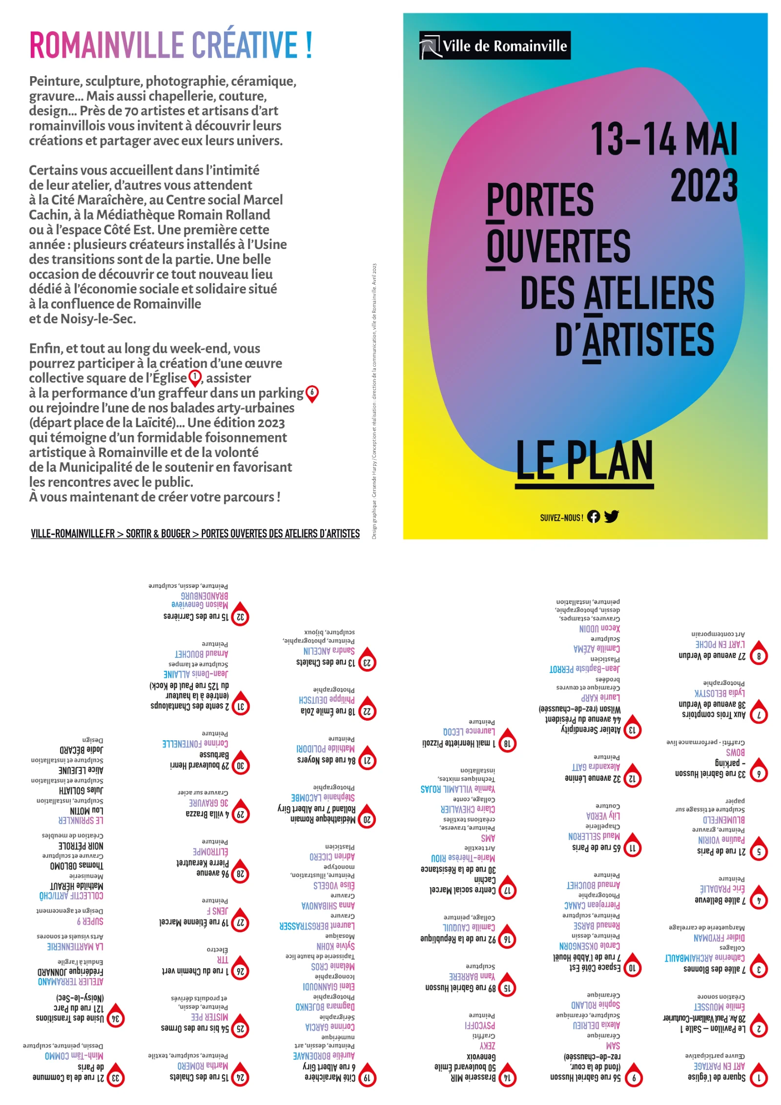 Portes ouvertes des ateliers d'artistes 2023
